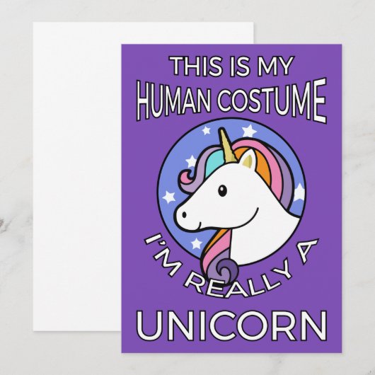 Dit is mijn menselijk kostuum - Unicorn Edition II Kaart (Voorkant / Achterkant)