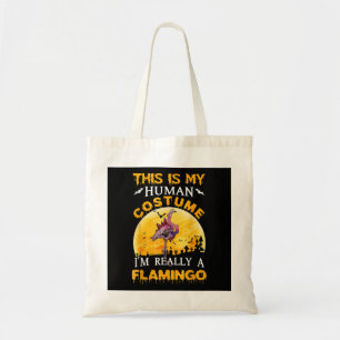Dit is mijn menselijke kostuum Flamingo Halloween Tote Bag