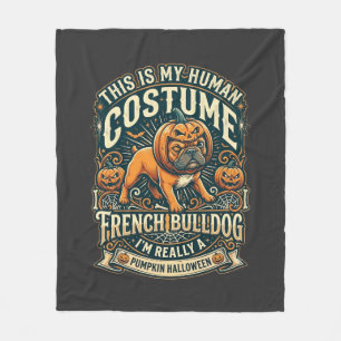 Dit Is Mijn Menselijke Kostuum Franse Bulldog Pomp Fleece Deken