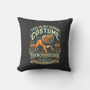 Dit Is Mijn Menselijke Kostuum Franse Bulldog Pomp Kussen