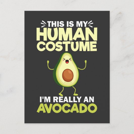 Dit is mijn menselijke kostuum, ik ben echt een av briefkaart (Voorkant)
