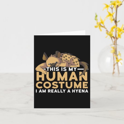 Dit is mijn menselijke kostuum. Ik ben echt een hy Kaart (Gele Bloem)