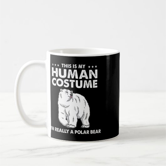 Dit is mijn menselijke kostuum... ik ben echt een  koffiemok (Links)