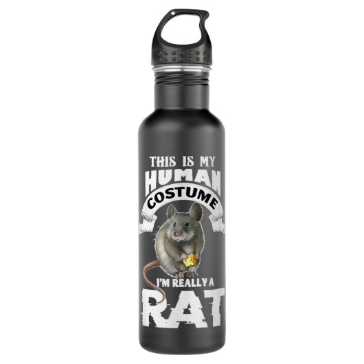 Dit is mijn menselijke kostuum. Ik ben echt een ra Waterfles (Voorkant)