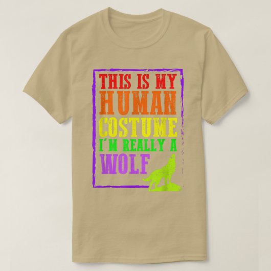 Dit is mijn menselijke kostuum... ik ben echt een  t-shirt (Design voorkant)