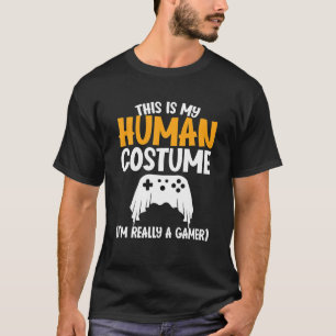Dit is mijn menselijke kostuum... ik ben echt een t-shirt