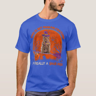 Dit is mijn menselijke kostuum... ik ben echt een  t-shirt