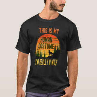 Dit is mijn menselijke kostuum Ik ben echt een wo T-shirt