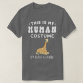 Dit is mijn menselijke kostuum Im echt een Giraffe T-shirt (Design voorkant)