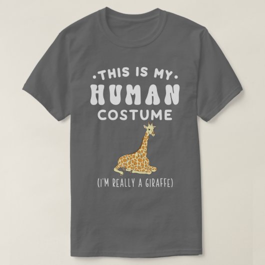 Dit is mijn menselijke kostuum Im echt een Giraffe T-shirt (Design voorkant)