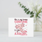 dit is mijn menselijke kostuum im een axolotl briefkaart (Staand voorkant)