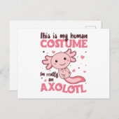 dit is mijn menselijke kostuum im een axolotl briefkaart (Voorkant / Achterkant)