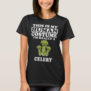 Dit is mijn menselijke kostuum in echt een selderi t-shirt