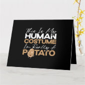 Dit is mijn menselijke kostuum in een aardappelgro kaart (Gele Bloem)