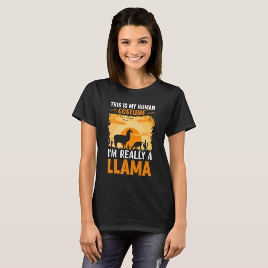 Dit is mijn menselijke kostuum in feite een lama t-shirt (Voorkant volledig)