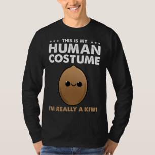 Dit is mijn menselijke kostuum Kiwi fruit Hallowee T-shirt