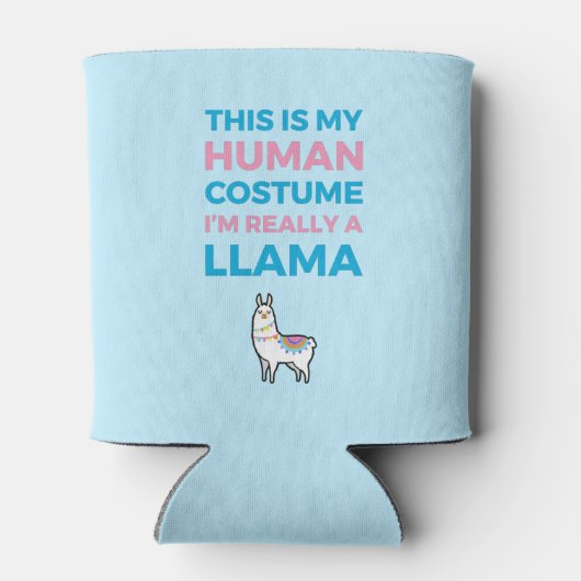Dit is mijn menselijke kostuum - Llama Edition I Blikjeskoeler (Achterkant)