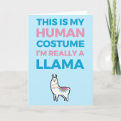 Dit is mijn menselijke kostuum - Llama Edition I Kaart (Voorkant)