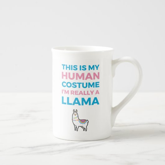 Dit is mijn menselijke kostuum - Llama Edition I Porselein Kop (Rechts)