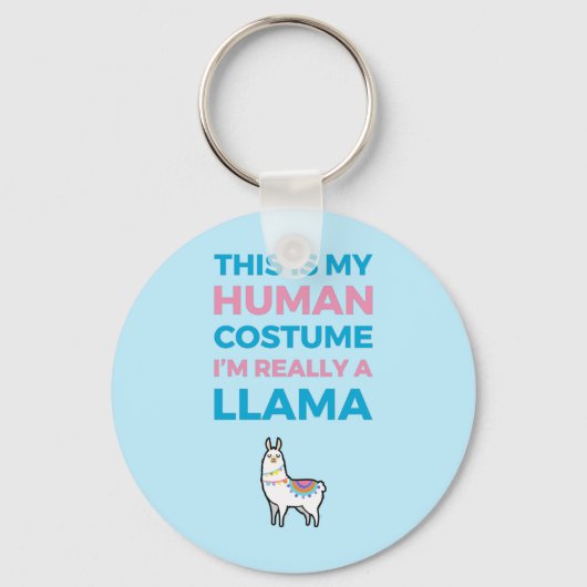 Dit is mijn menselijke kostuum - Llama Edition I Sleutelhanger (Voorkant)