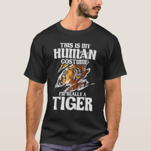 Dit is mijn menselijke kostuum Tijger Safari Diere T-shirt