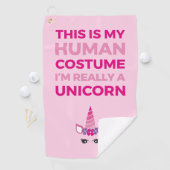 Dit is mijn menselijke kostuum - Unicorn Edition I Golfhanddoek (Insitu)