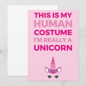 Dit is mijn menselijke kostuum - Unicorn Edition I Kaart (Voorkant / Achterkant)