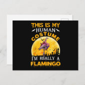 Dit Is Mijn Menselijke Vermomming Eigenlijk Flamin Feestdagenkaart (Voorkant / Achterkant)