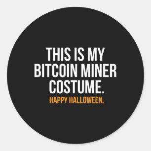 Dit Is Mijn Mijnwerkerskostuum Grappig Halloween Ronde Sticker