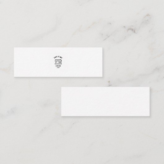 Dit is mijn naaiwerk shirt mini visitekaartje (Voorkant / Achterkant)