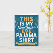 Dit Is Mijn Nieuwe Nieuwjaarsavond Pyjamashirt Fee Kaart (Gele Bloem)