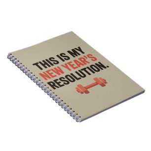 Dit Is Mijn Nieuwjaarsresolutie Motiverende Sports Notitieboek