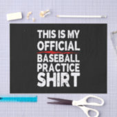 Dit is mijn officiële honkbalpraktijk Shirt Tissuepapier (Craft)