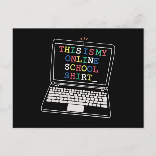 Dit is mijn online schoolshirt briefkaart (Voorkant)