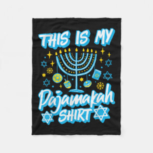 Dit is mijn Pajamakah Hanukkah Menorah Candles Fun Fleece Deken