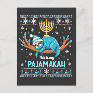 Dit is Mijn Pajamakah Joodse Chanoeka Lelijke Trui Briefkaart