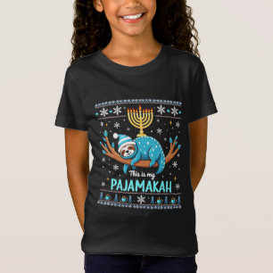 Dit is Mijn Pajamakah Joodse Chanoeka Lelijke Trui T-shirt