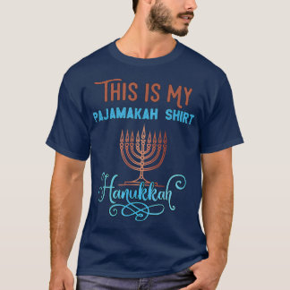 Dit is Mijn Pajamakah Shirt Hanukkah Menorah Candl