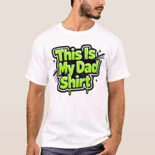 Dit Is Mijn Papa T-shirt – Neon Drip Graffiti Teks