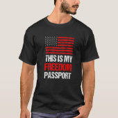 Dit is mijn paspoort Amerika, geen vaccin proud Am T-shirt (Voorkant)