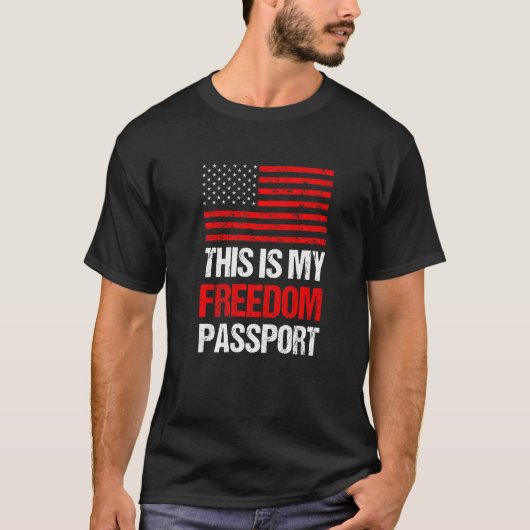 Dit is mijn paspoort Amerika, geen vaccin proud Am T-shirt (Voorkant)
