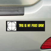 Dit is mijn PEACE-teken! Bumpersticker (Op auto)