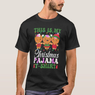 Dit is mijn peperkoek Kinder kerst pyjama Man W T-shirt