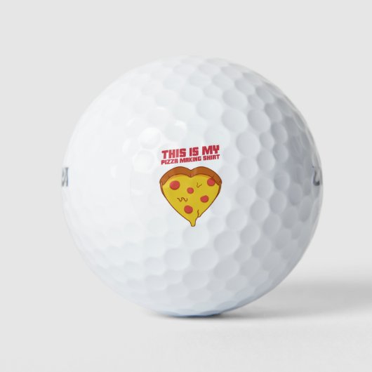 Dit is mijn Pizza die Shirt hart maakt Golfballen (Voorkant)