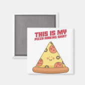 Dit is mijn Pizza die Shirt hart maakt Magneet (Voorkant / Achterkant)