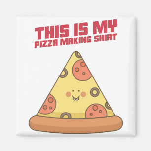Dit is mijn Pizza die Shirt hart maakt Magneet
