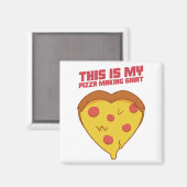 Dit is mijn Pizza die Shirt hart maakt Magneet (Voorkant / Achterkant)