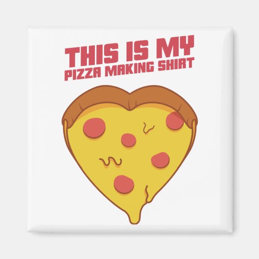 Dit is mijn Pizza die Shirt hart maakt Magneet (Voorkant)