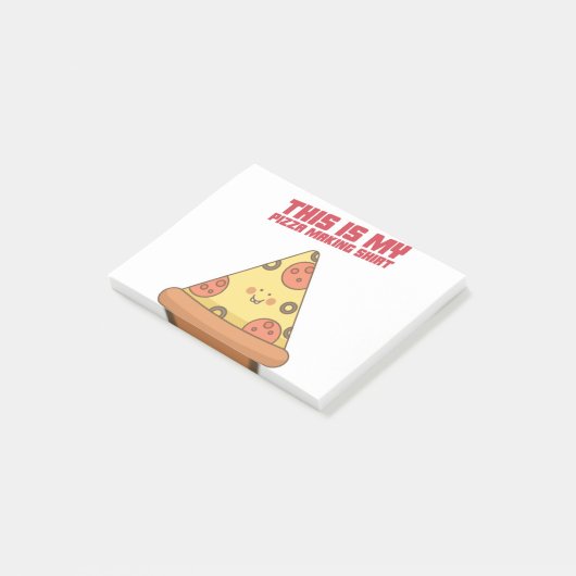 Dit is mijn Pizza die Shirt hart maakt Post-it® Notes (Schuin)