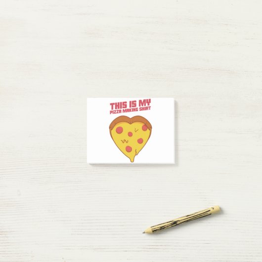 Dit is mijn Pizza die Shirt hart maakt Post-it® Notes (Op bureau)
